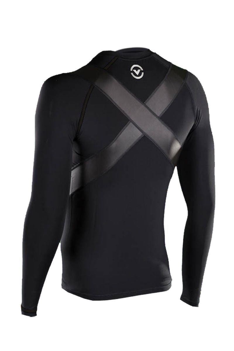 MEN X-Form Rashguard Longsleeve NAVY Black - Bioceramic Fabric
